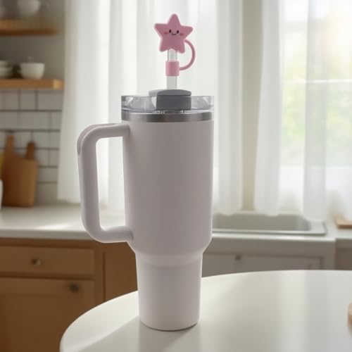Silicone Straw Cover for Stanley Cup - Smiling Star Topper