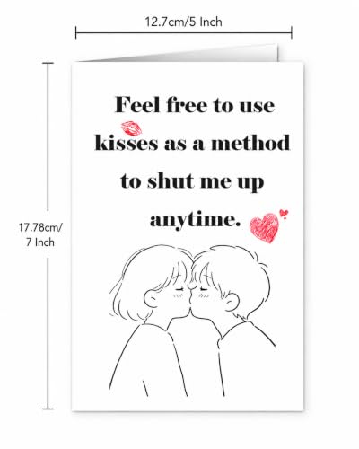 Funny Flirty Love Card for Him and Her – Romantic Greeting Card for Husband, Wife, Boyfriend, Girlfriend, Anniversary and Valentine's Day