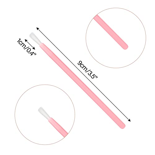 G2PLUS 50Pcs Disposable Lip Brushes and Lipstick Applicator Wands - Pink