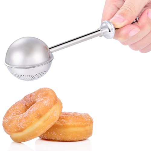 XVBITOR Stainless Steel Sugar Shaker with Spring-Loaded Handle