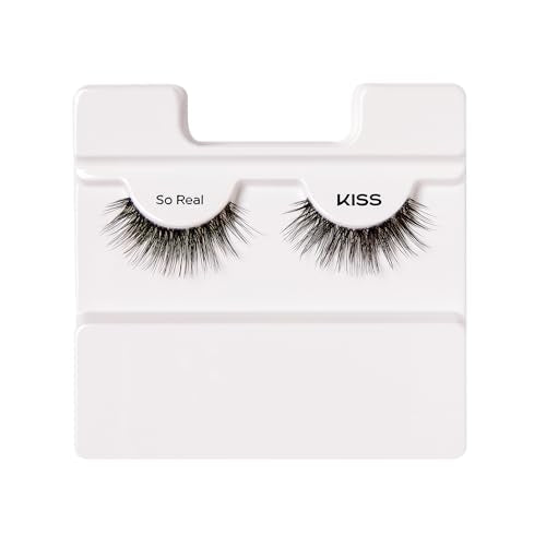 Kiss MLBB Natural False Eyelashes - 12mm Lightweight Reusable Strip Lashes