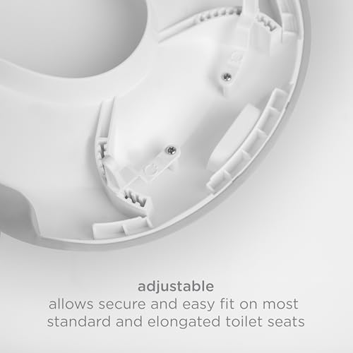Ubbi Adjustable Toilet Trainer for Toddlers - Gray with Splash Guard