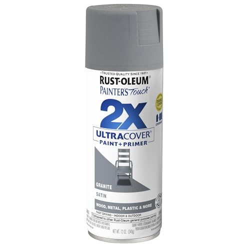 Rust-Oleum Painter's Touch 2X Satin Granite Spray Paint - Fast Dry, Durable, Any Angle