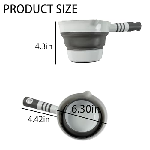 AlvoroElvara Folding Plastic Water Dipper - Multi-Purpose Kitchen Ladle
