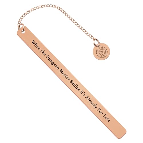 Dungeon Master Engraved Stainless Steel Bookmark DND Gift for RPG Fans