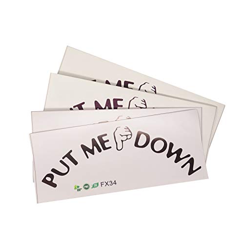 Honbay Toilet Seat Decals - Funny 'Put Me Down' Reminder Stickers, 4 Sets