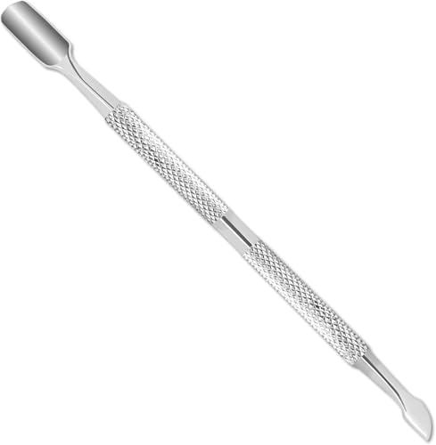 Burax Stainless Steel Cuticle Pusher & Gel Nail Scraper Tool