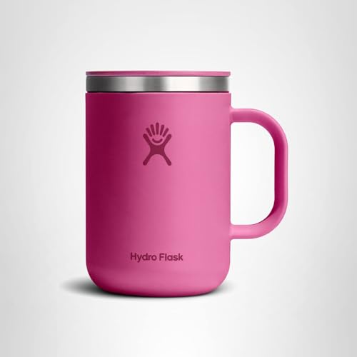 Hydro Flask Coffee Mug – Insulated Stainless Steel, Non Spill, Leak Resistant Travel Mug 24 Oz Reef Pink