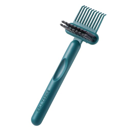 Qianyu 2-in-1 Hair Brush Cleaner Tool - Portable Comb Cleaner & Remover (Green)