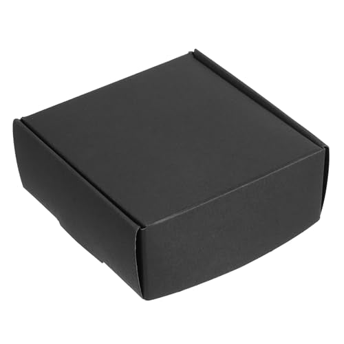 PATIKIL 3x3 Inch Square Paper Soap Boxes - Black Gift Packaging (20 Pack)