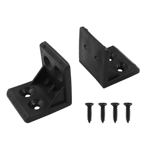 Black Plastic Corner Brace L Bracket - 1x1 Inch, 30 Pcs