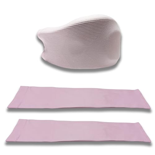 Aogigigio Cervical Collar Cover - Soft & Breathable Neck Brace Sleeve for Women, 2 Pcs Pink