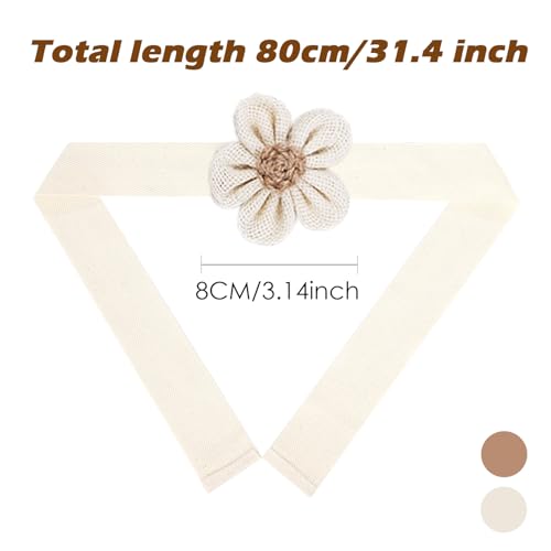 SRG Sunflower Khaki Curtain Tiebacks 4 Pack Handmade Fabric Holdbacks for Drapes & Windows