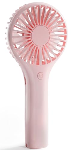 Edvision Portable Handheld Mini Fan - 3-Speed USB Rechargeable Fan, Pink