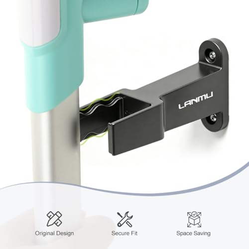 LANMU Wall Mount Holder for Shark Steam Mops - Space-Saving Storage
