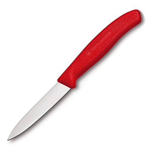 Victorinox Swiss Classic Paring Knife, 3.25-Inch Straight Edge, Red, 2-Pack