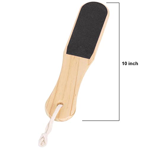 PitLite Double-Sided Wooden Foot File & Callus Remover for Dry Skin