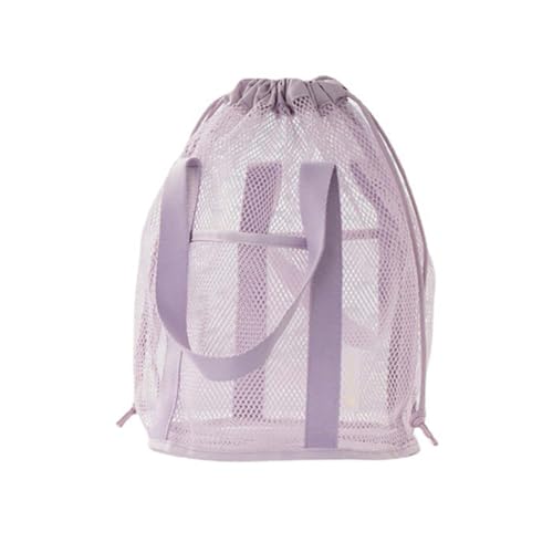 Zisqerts Portable Mesh Shower Caddy - Quick-Dry Toiletry Organizer, Purple