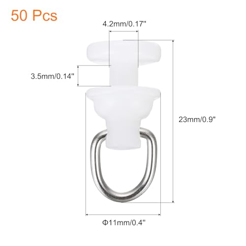 50Pcs Curtain Track Gliders Pulley Rollers for Window Track Accessories