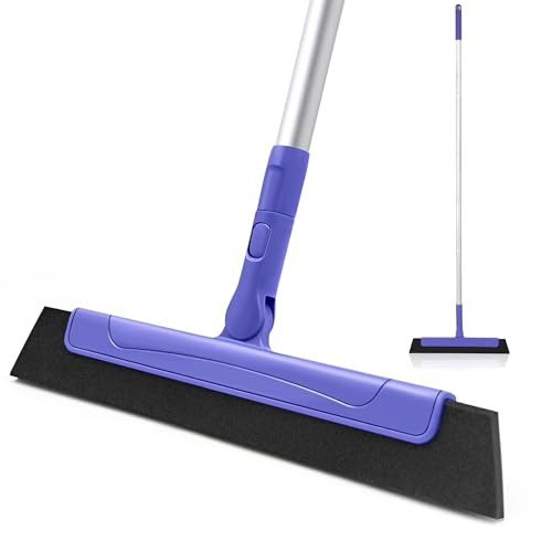 TRENNCHI 13" Floor Squeegee with 48" Adjustable Aluminum Handle