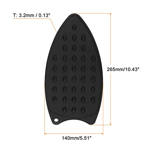HARFINGTON Black Silicone Iron Rest Pad – Heat Resistant Ironing Mat