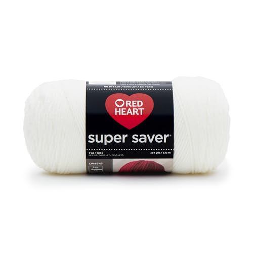 Red Heart Super Saver Yarn 1 Pack Soft White Medium Weight Acrylic