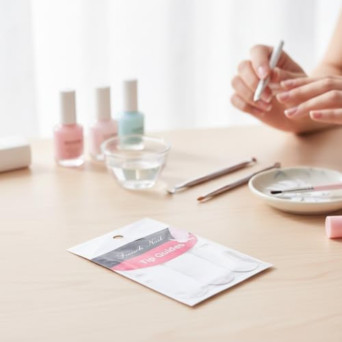 White Nail Stencils 240 Pcs, Professional French Tip Guides for DIY Manicures