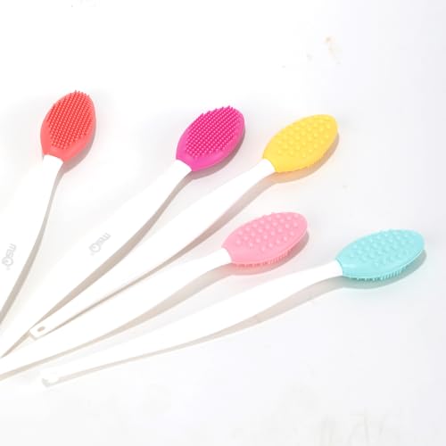 MSQ 5 PCS Double-Ended Silicone Lip Scrub Brush and Nose Cleaner