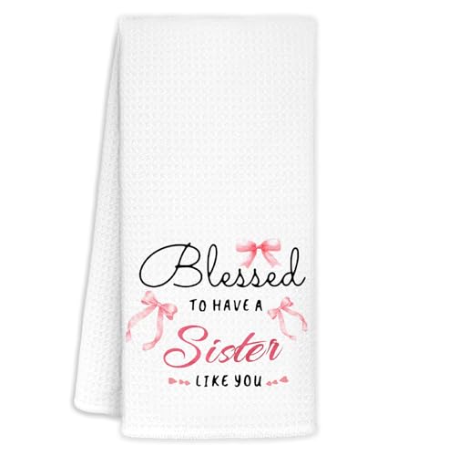 Coquette Pink Bow Kitchen Towels - Decorative Hand Towels for Home
