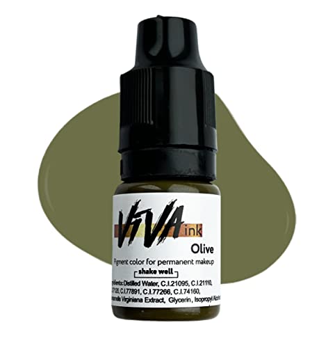 VIVAINK Permanent Makeup Correction Pigment 0.2oz Olive