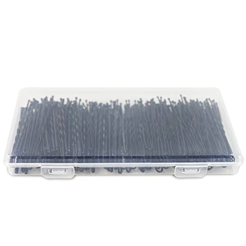 Black Bobby Pins and U Shaped Hair Pins Set - 200 Pcs with Storage Box