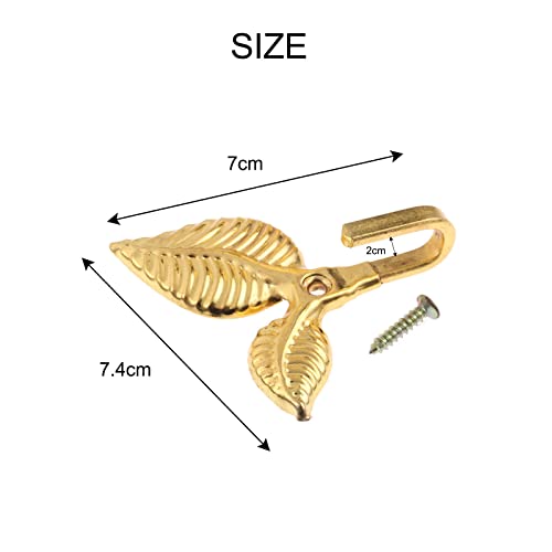 Vintage Leaf Curtain Holdbacks - 2Pcs Multifunctional Wall Hooks