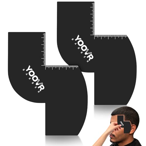 YOOVR 2pcs Haircut & Beard Lineup Enhancement Card S-Shaped