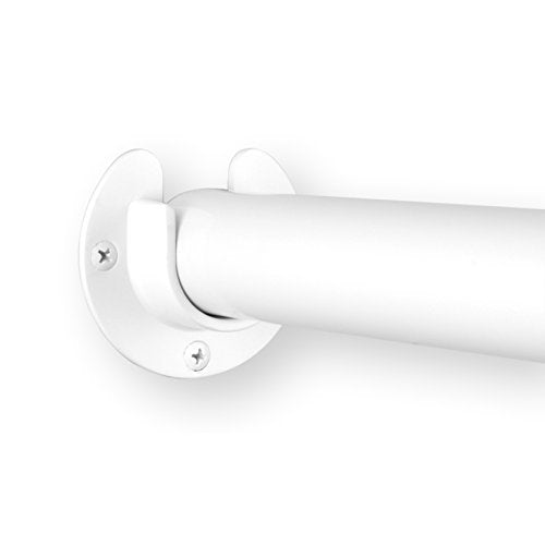 Heavy-Duty Closet Pole Sockets - White, 1-1/4" to 1-5/16"