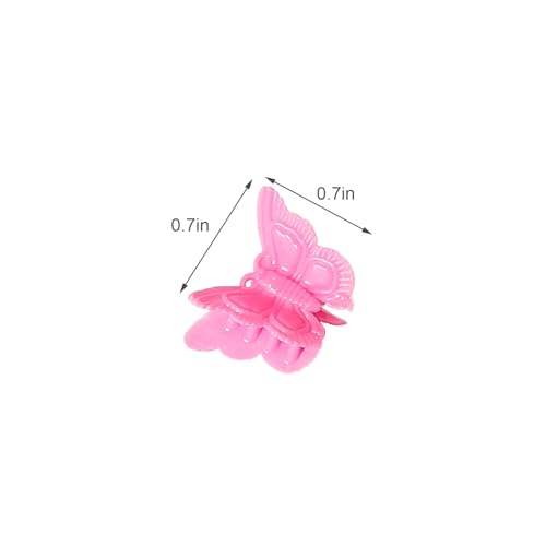 50 Pack Mini Butterfly Hair Clips Assorted Colors Plastic Claw Clips