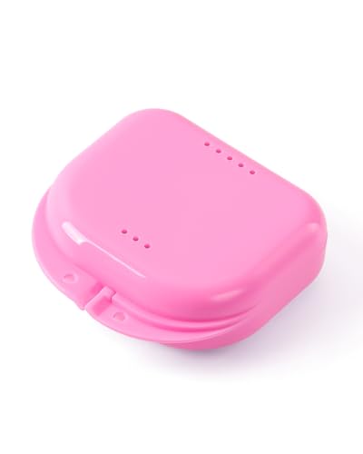 JMU Retainer Case with Vent Holes and Snap Lock - Pink