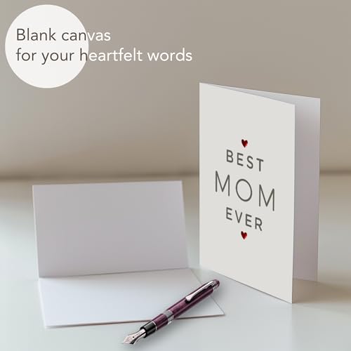 Elegant Mother's Day Card - Best Mom Ever | 4x6 with Envelope
