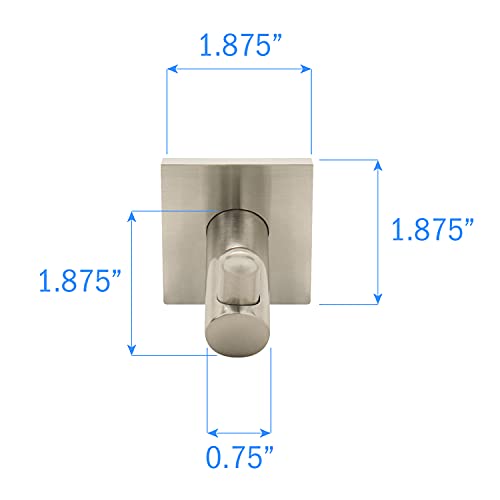 NUK3Y Senna Satin Nickel Modern Square Robe Hook