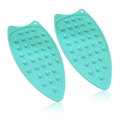 Heat-Resistant Silicone Iron Rest Pads - 2 Pcs Green