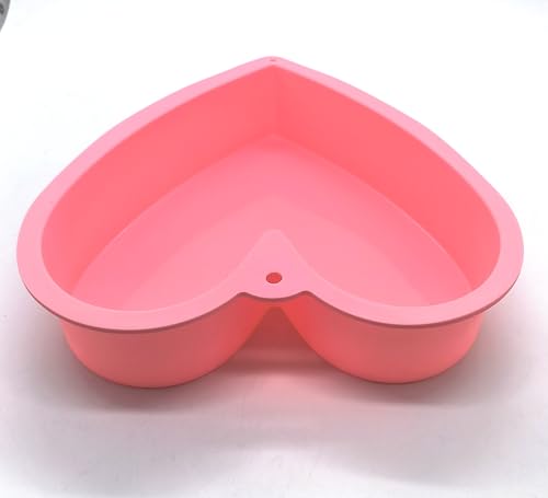 9-Inch Nonstick Silicone Heart Cake Mold - Food Grade, Easy Clean