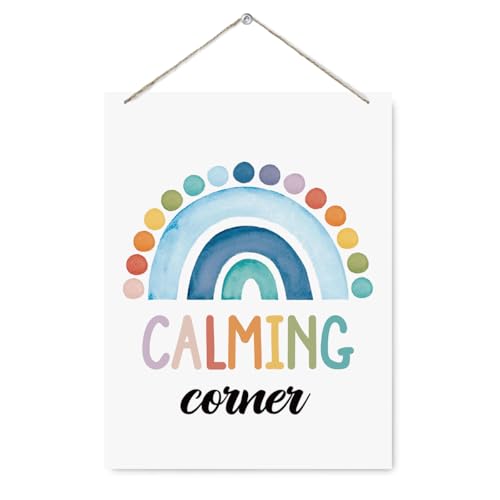 Calming Corner Wooden Wall Sign - Psychology 22 Counseling Office Decor