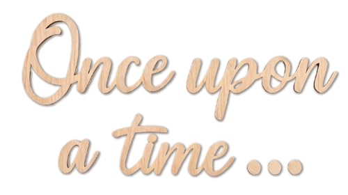 Once Upon a Time Wooden Wall Sign for Nursery and Kids Reading Corner
