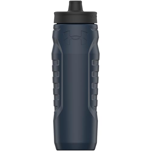 Under Armour Squeeze Water Bottle 32oz Navy Blue & Black Sport Hydration