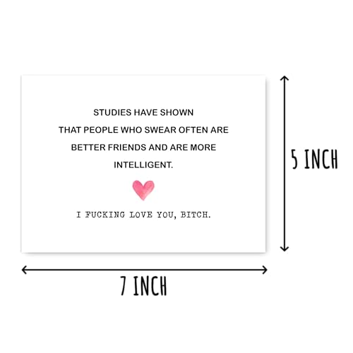 Funny Best Friend Greeting Card - I Love You Bitch 5x7