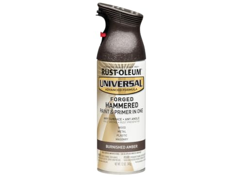Rust-Oleum Universal Hammered Spray Paint, Burnished Amber, 12 oz