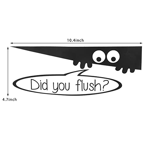 Did You Flush Toilet Seat Stickers - 2 Pack Funny Bathroom Decals