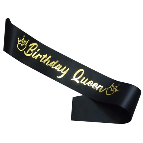 Birthday Queen Sash for Women - Satin Birthday Party Gift