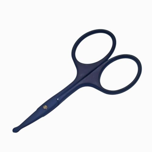 Yutoner Safety Round Tip Grooming Scissors 3.7" Black Stainless Steel