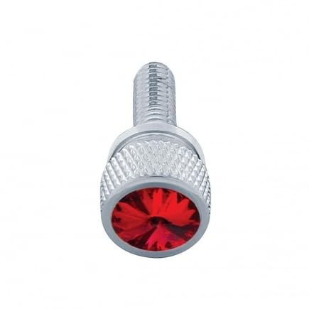 United Pacific 23812 Dash Panel Screw 12 Pack, 3/4", Short M6 1.0, with Red Crystal, for Kenworth