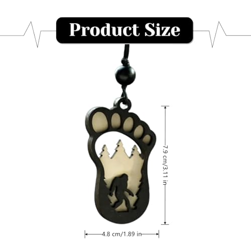 3D Wooden Sasquatch Hanging Ornament - Big Foot Decor for Christmas & Parties